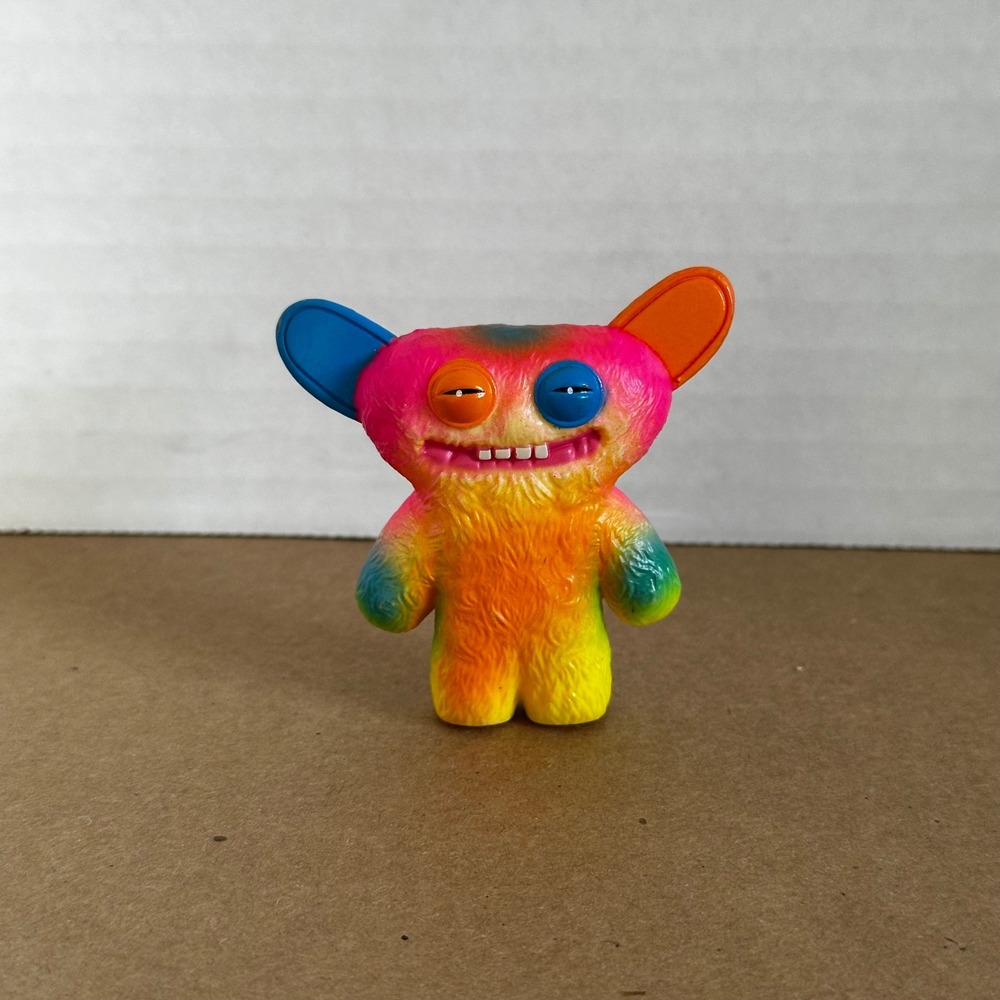 Fuggler Vinyl Figure Unisex Small Rainbow Good Toothy Monster Button Eyes Toy